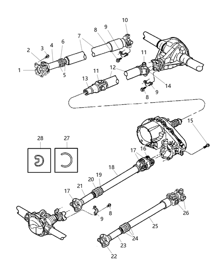 5015694AB U-Joint Kit Mopar Aftermarket