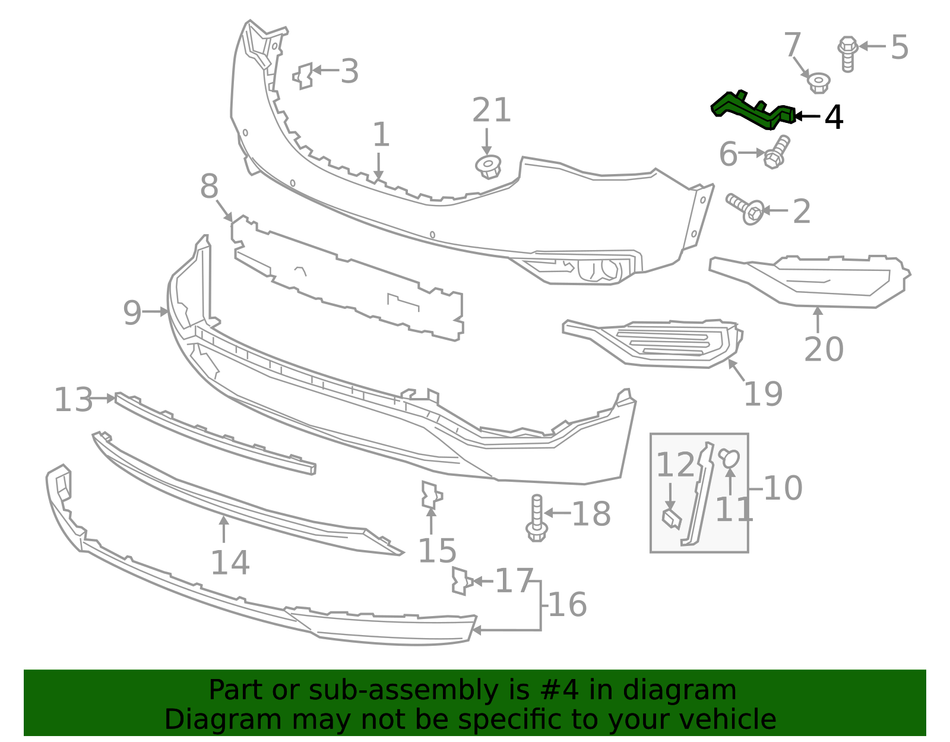 84240587 Front Right Hand Side Bumper Fascia Guide GM Genuine