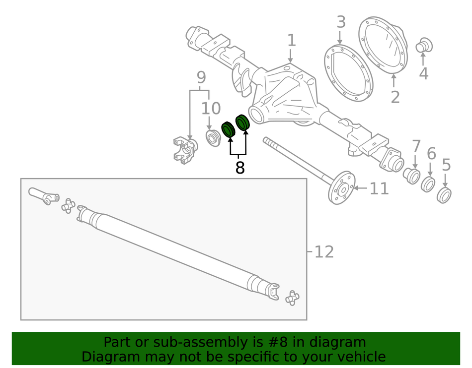 22943108 Rear Differential Bearing GM Genuine