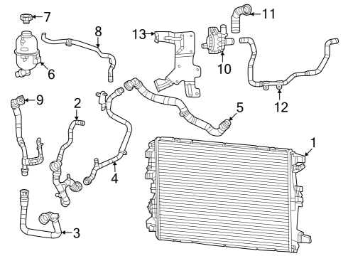 68444063AA Coolant Hose Compas 2l Mopar Genuine