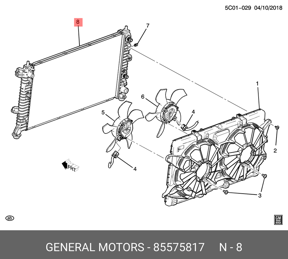85575817 Radiator GM Genuine