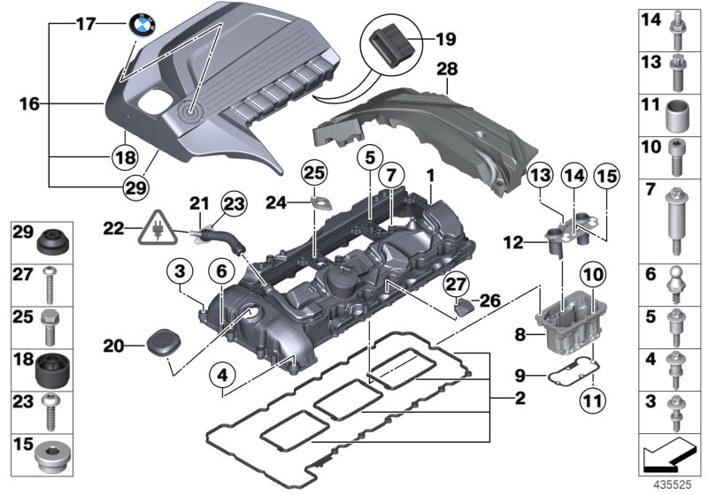11127589830 Gasket BMW Genuine Genuine