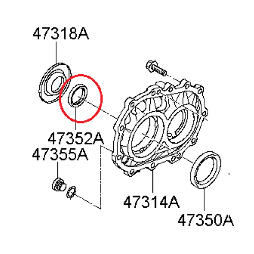 4735239300 Axle Seal Hyundai Genuine