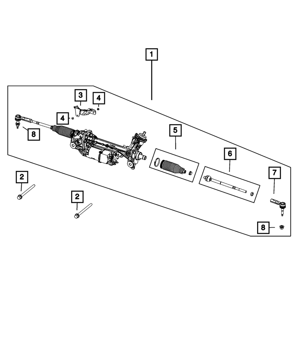 68550781AC Outer Tie Rod Mopar Aftermarket