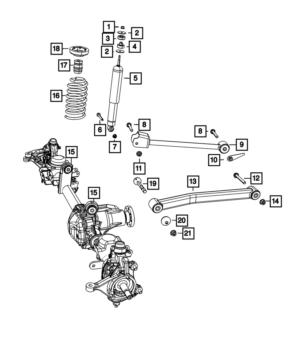 68138775AC Front Shock Mopar Genuine