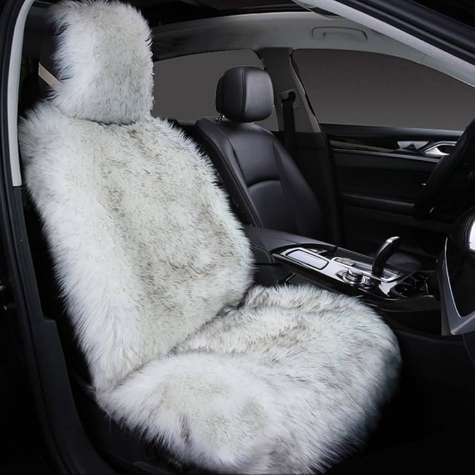 Seat Sheep Skin Car Seat Cover White Others Aftermarket