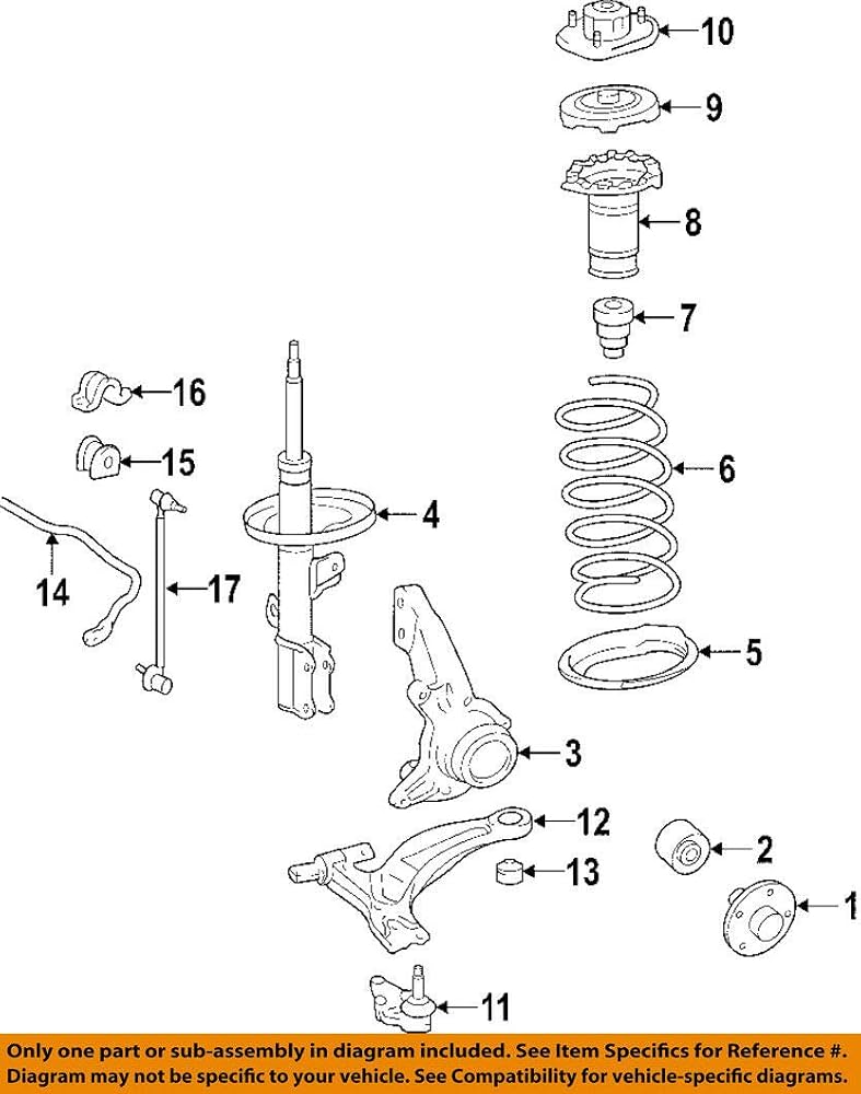 51360SNAA03 Front Lower Arm Left Hand Honda Aftermarket
