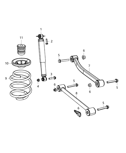 68414034AA Rear Upper Arm Gldtr - Dt Mopar Aftermarket