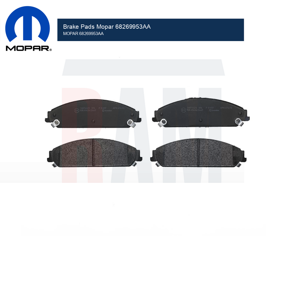 68269953AA Front Brake Pad Mopar Genuine