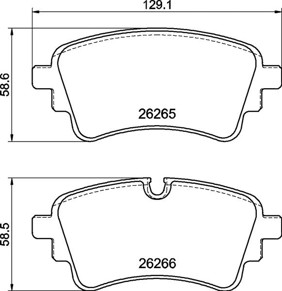 8W0698451AG Rear Brake Pad Volkswagon Aftermarket