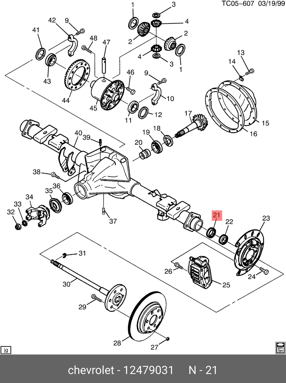 12479031 Rear Wheel Bearing – Cadillac Escalade 1999-2022 – GM  Genuine