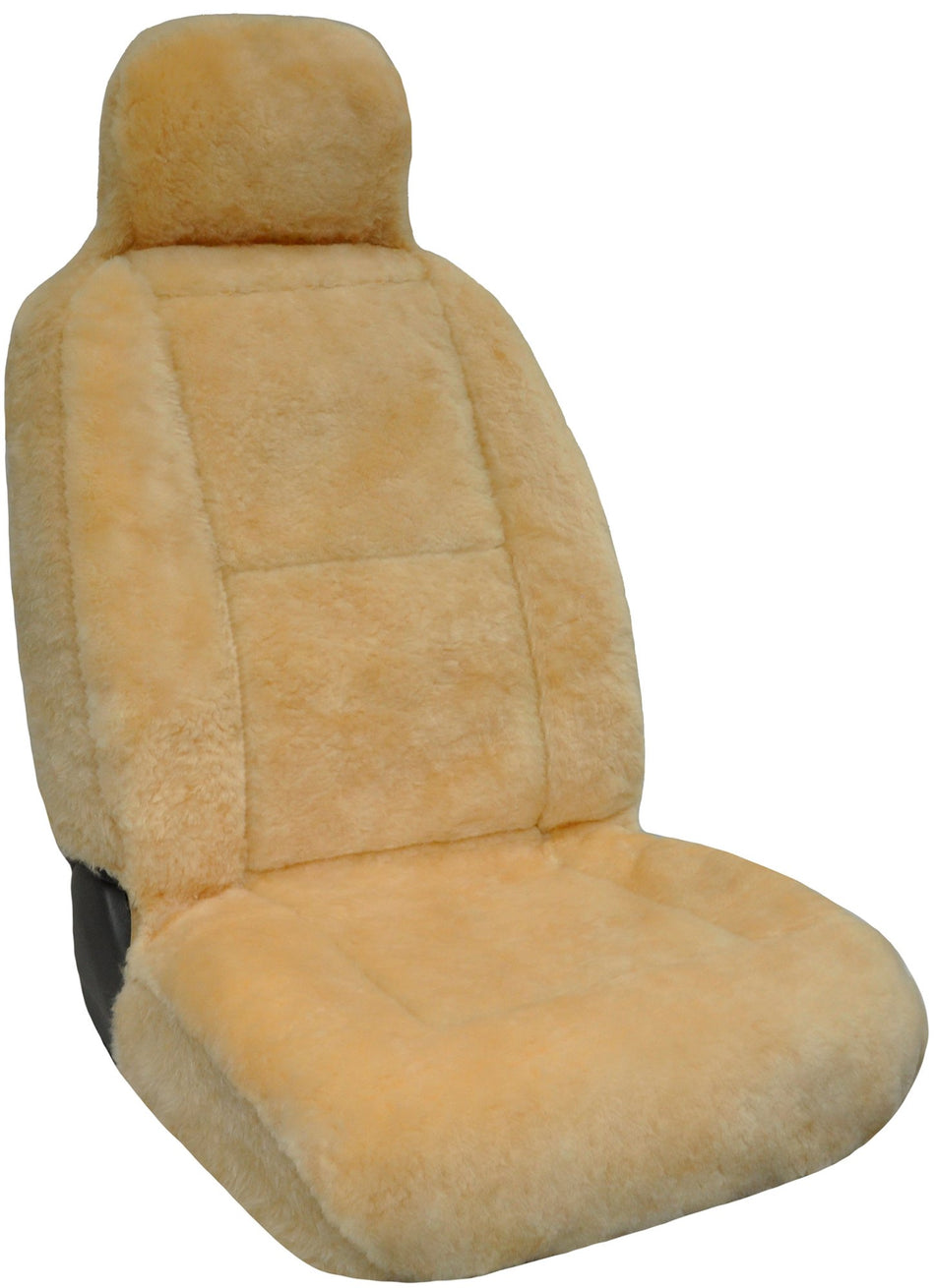 Seat Sheep Skin Car Seat Cover Brown & White Others Aftermarket