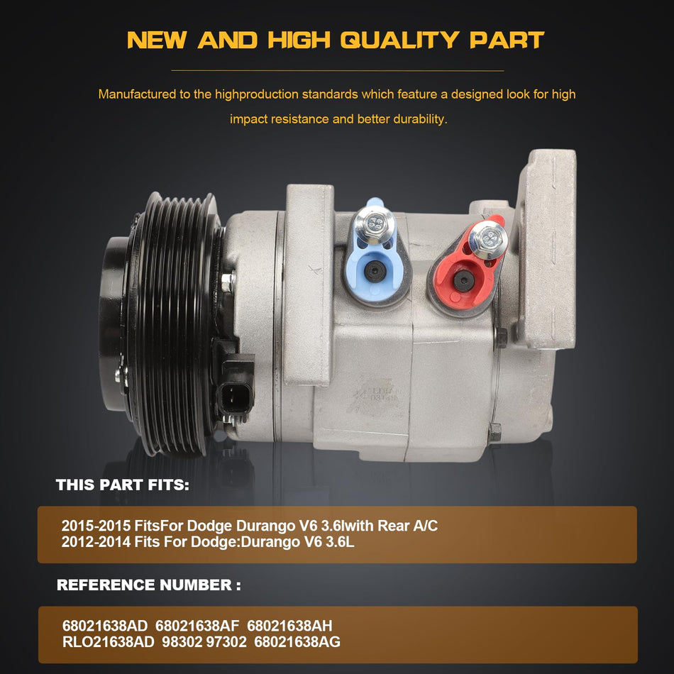 68021638AH AC Compressor Mopar Aftermarket