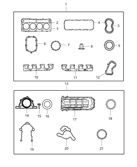 5139933AB Timing Cover Gasket Mopar Genuine