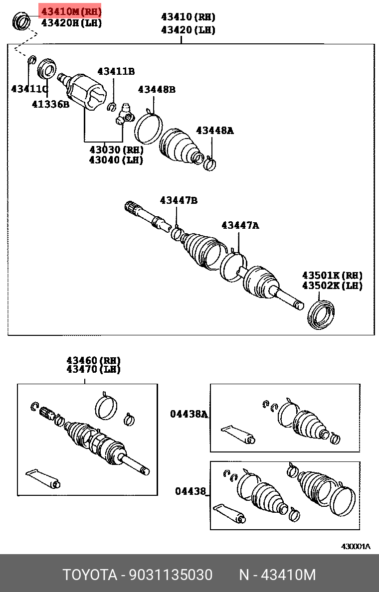 9031135030 Seal Lexus Genuine