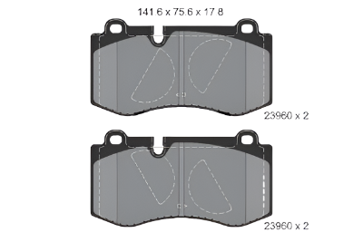 A0044208020 Front Brake Pad Mercedes Benz Aftermarket
