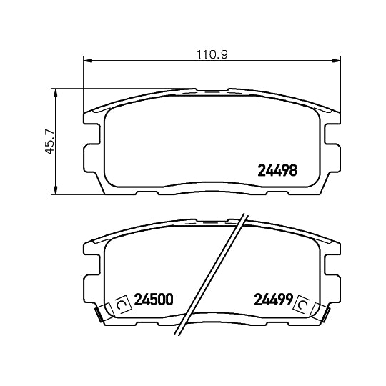 42786002 Rear Brake Pads GM Aftermarket