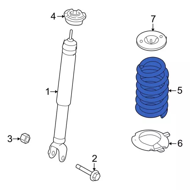 DA8Z18124B Shock Absorber Assembly Flex P3 Ford Aftermarket