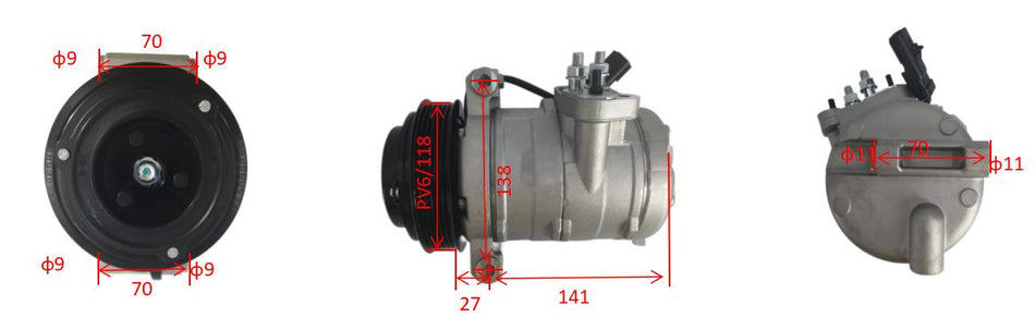 55111401AC Compressor Mopar Aftermarket