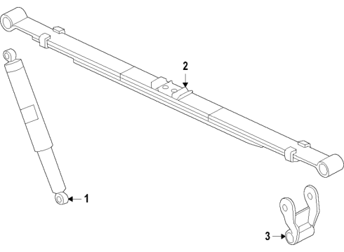ML3Z18125BF Rear Shock Ford Genuine