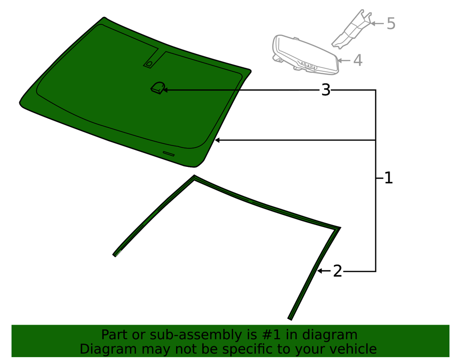 84352103 Windshield Assembly GM Genuine