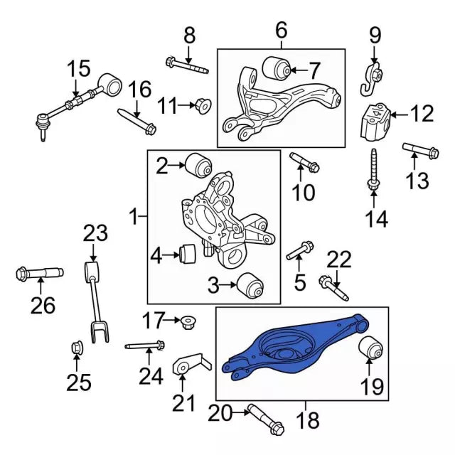 AA5Z5500A Rear Suspension Trailing Arm Ford Aftermarket
