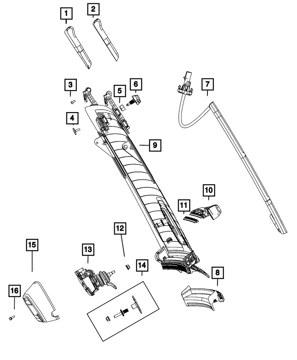 68499742AA Liftglass Lower To Body Seal Mopar Genuine