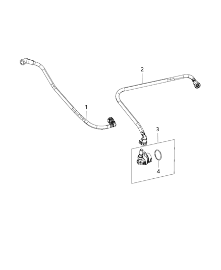 68210346AC PCV Hose Mopar Genuine