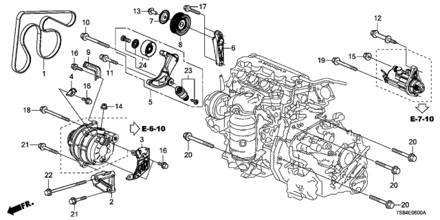 31190-R0A-005 Idler Pully Honda Genuine