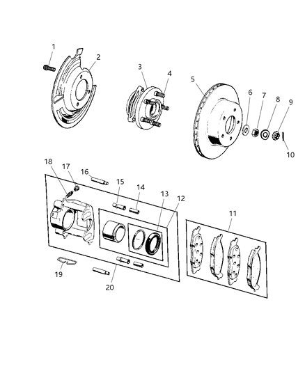 5016458AA Wheel Hub And Bearing Assembly Mopar Aftermarket