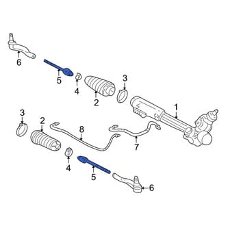 8W7Z3280A Inner Steering Rod End Ford Aftermarket