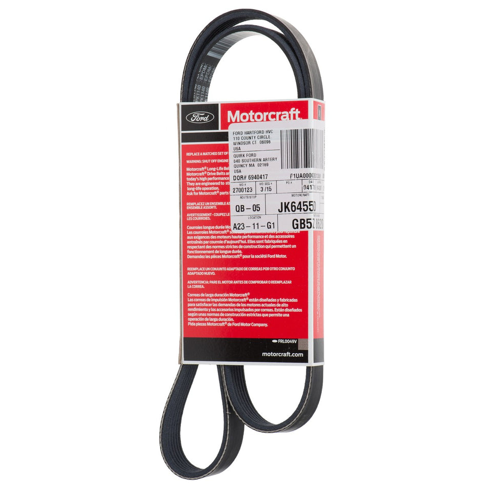 GB5Z8620A Serpentine Belt Motorcraft Ford Genuine