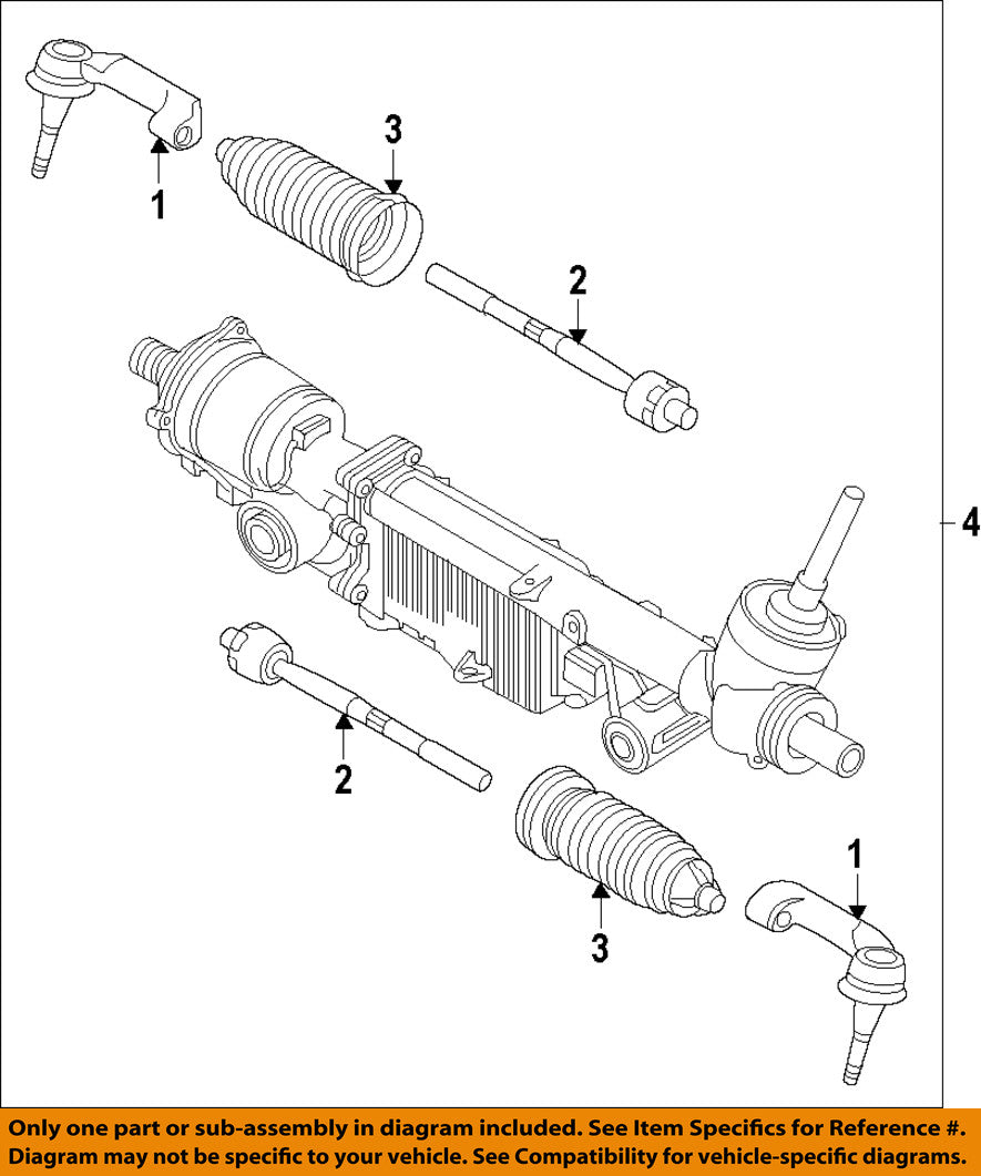 FL3Z3280A Inner Tie Rod End Ford Aftermarket