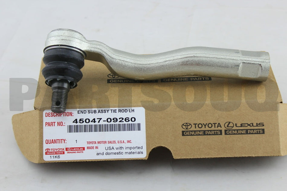 4504709260 Outer Left Tie Rod Toyota Toyota Genuine