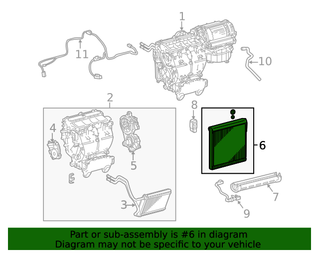 8850106230 Evaporator Toyota Aftermarket