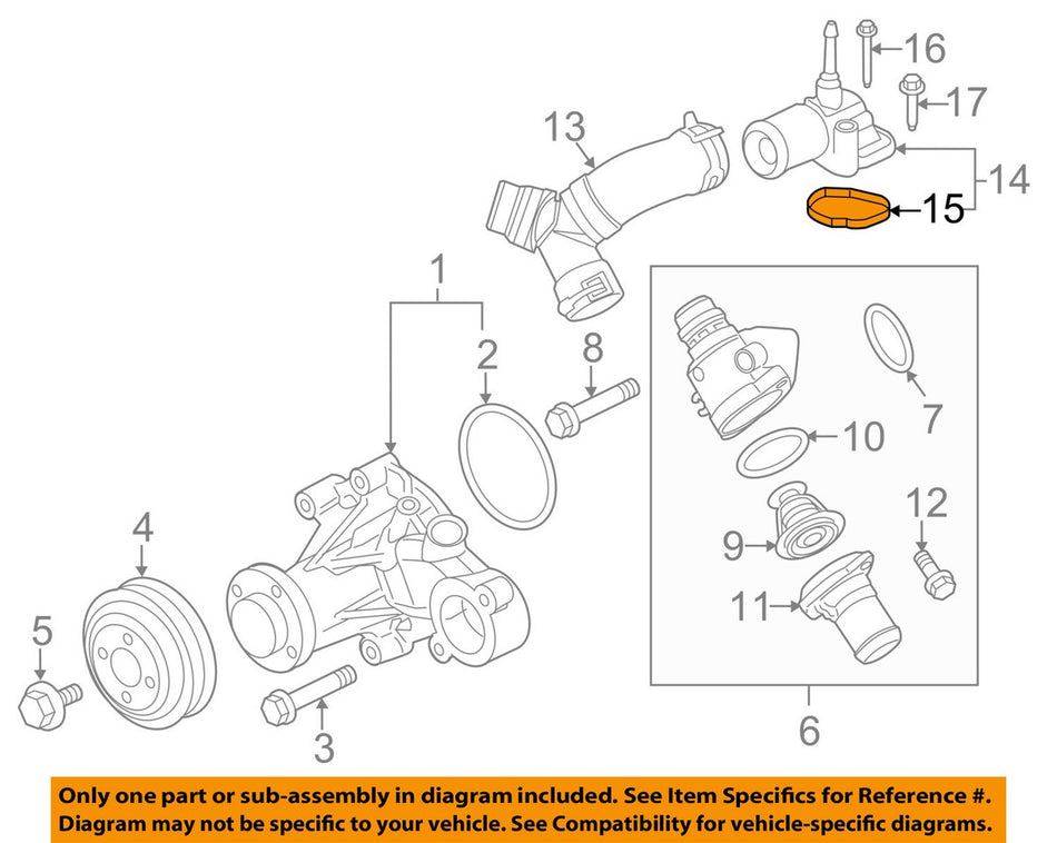 BR3Z8255B Thermostat Outlet Seal Ford Genuine