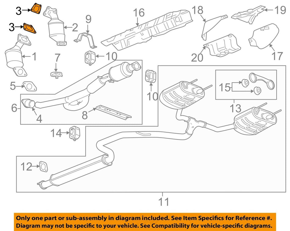 20893953 Exhaust Gasket GM Genuine