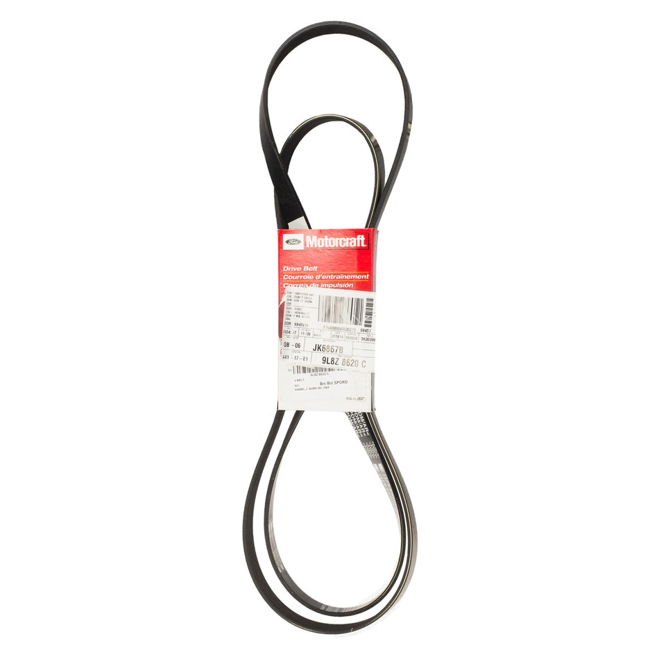 9L8Z8620C Serpentine Belt Motorcraft Ford Genuine