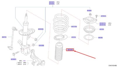 540503NF0A Front Shock Boot Nissan Genuine