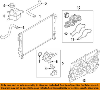 7T4Z8507A Water Pump Inner Gasket Ford Aftermarket