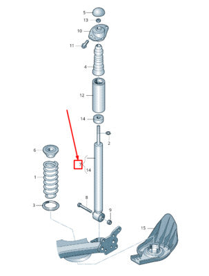 5C0513025Q Rear Shock Absorber Volkswagon Aftermarket
