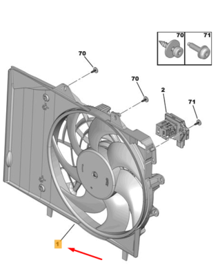 1610781580 Fan Assembly Peugeot Aftermarket