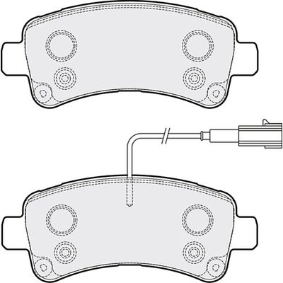 1612434080 Rear Brake Pad Peugeot Genuine