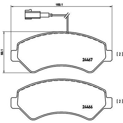 1612433780 Front Brake Pad 2nd Quality Peugeot Genuine