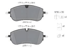 LR140696 Caliper Brake Pad Kit Land Rover Aftermarket