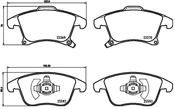 DG9Z2001A Brake Pad Ford Aftermarket